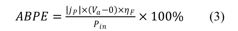 单一光阴极电解池计算ABPE