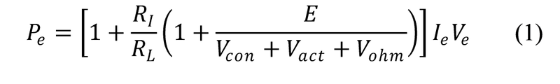电解槽的功率Pe的计算方法